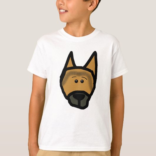 Duitse herder hond hoofd 2 sided.png t-shirt (Voorkant)