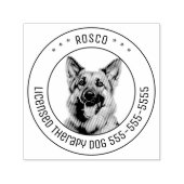 Duitse herder hond huisdier foto rond  zelfinktende stempel (Design)