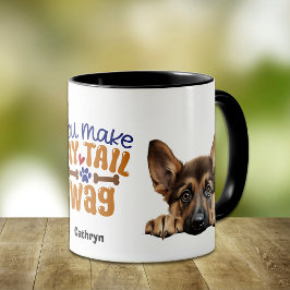 Duitse herder hond je maakt mijn staart wag mok