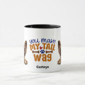 Duitse herder hond je maakt mijn staart wag mok (Midden)