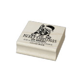Duitse herder hond kerst retour adres rubberstempel (Stempel)