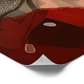 Duitse herder hond Kerstmis Feestelijk Poster (Hoek)