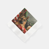 Duitse herder hond Kerstmis Feestelijk Servet (Hoek)