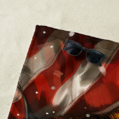 Duitse herder hond Kerstmis Feestelijk Strandlaken (In situ)