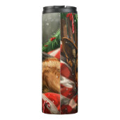 Duitse herder hond Kerstmis Feestelijk Thermosbeker (Achterkant)