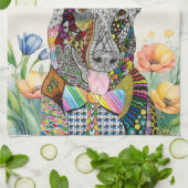 Duitse herder hond keukenhanddoek (Gevouwen)