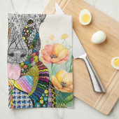 Duitse herder hond keukenhanddoek (Quarter Fold)