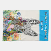 Duitse herder hond keukenhanddoek (Horizontaal)