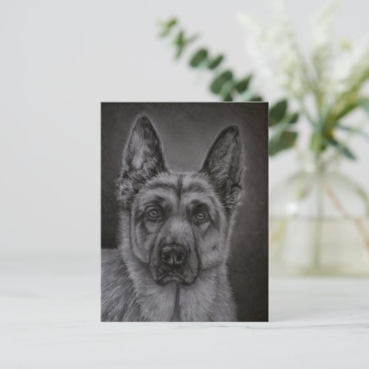 Duitse Herder Hond Kunst - Noble Briefkaart (Staand voorkant)