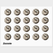 Duitse Herder Hond Kunstflora Duitse Herders Hond Ronde Sticker (Vel)