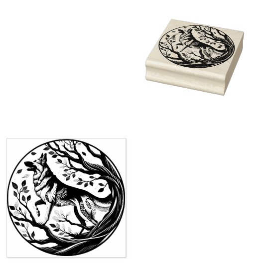 Duitse Herder Hond Kunstflora Duitse Herders Hond Rubberstempel (Gestempeld)