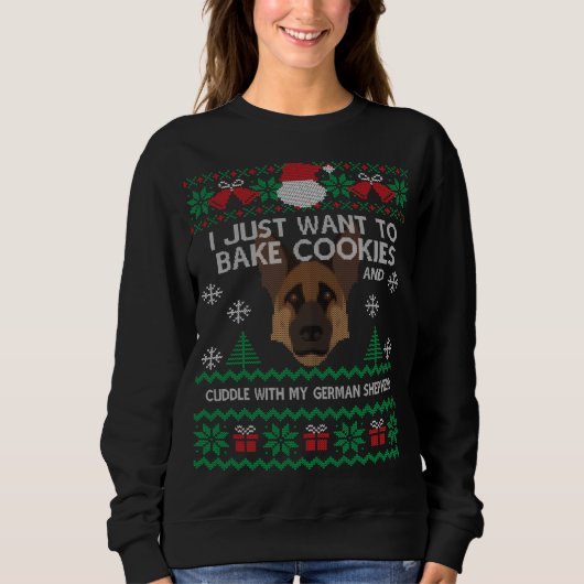 Duitse Herder Hond Lelijk Kerstfeest GSD Xmas Trui (Voorkant)