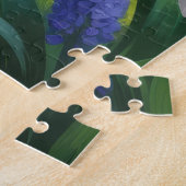 Duitse herder hond lente bloemen schilderen legpuzzel (Zijkant)