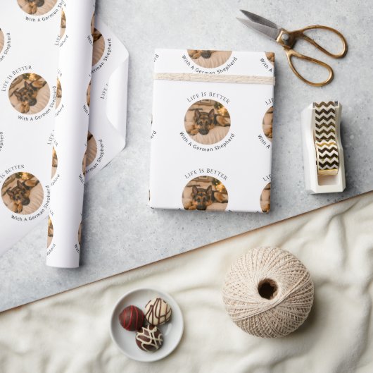 Duitse Herder hond Leven is Beter Cadeaupapier (Crafts)