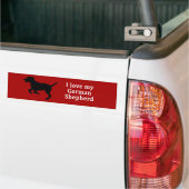 Duitse herder hond liefde bumpersticker (Op Truck)