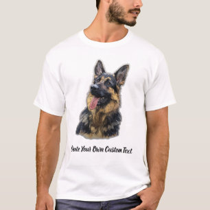 Duitse Herder Hond Maak Uw Eigen Aangepaste Tekst  T-shirt