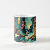 Duitse Herder Hond meneer vintage Koffiemok (Center)