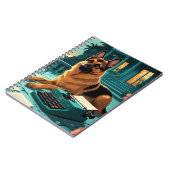 Duitse Herder Hond meneer vintage Notitieboek (Linkerzijde)