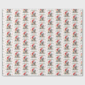 Duitse herder hond patroon Kerstmis Cadeaupapier (Vlak)