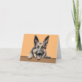 Duitse Herder Hond Pet Notecard of Dank u Kaart (Voorkant)