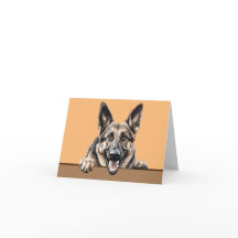 Duitse Herder Hond Pet Notecard of Dank u Kaart