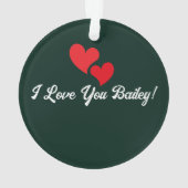 Duitse Herder Hond Pine Tree Waterverf Kerst Ornament (achterkant)