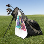 Duitse herder hond piraat golfhanddoek (Groen)