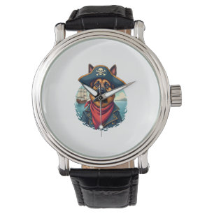 Duitse herder hond piraat horloge