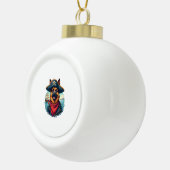 Duitse herder hond piraat keramische bal ornament (Rechts)