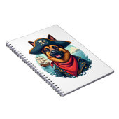 Duitse herder hond piraat notitieboek (Rechterzijde)