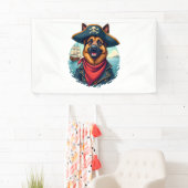 Duitse herder hond piraat spandoek (Insitu)