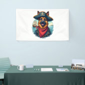 Duitse herder hond piraat spandoek (Beurs)