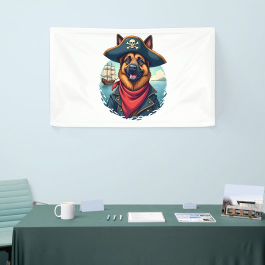 Duitse herder hond piraat spandoek (Beurs)
