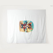 Duitse herder hond piraat wandkleed (Voorkant (horizontaal))