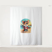 Duitse herder hond piraat wandkleed (Voorkant)