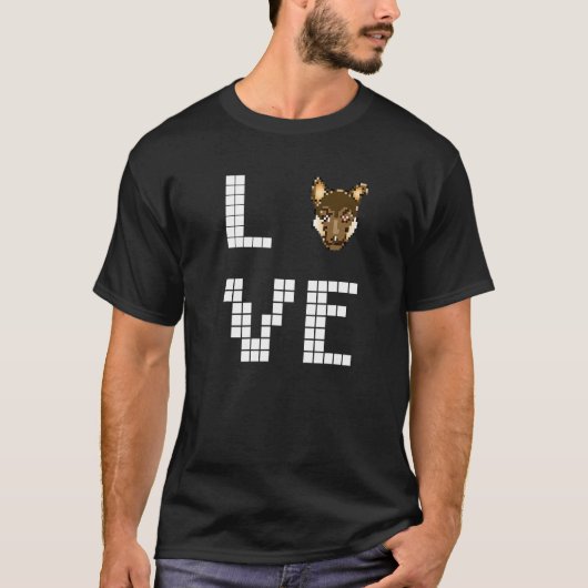 Duitse herder  Hond  Pixelkunst T-shirt (Voorkant)