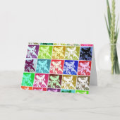 Duitse Herder Hond Pop Kunst Over The Hill Verjaar Kaart (Voorkant)