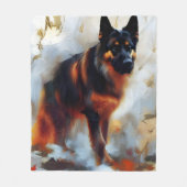Duitse herder hond prachtig portret fleece deken (Voorkant)