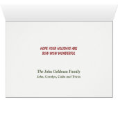 Duitse herder hond rieten mand kerst Kaart (Binenzijde Horizontaal (Onderkant))