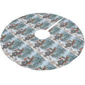 Duitse herder hond rijden motorfiets kerst kerstboom rok (Gekanteld)