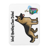 Duitse herder hond schoon gerechten teken magneet (Verticaal)