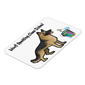 Duitse herder hond schoon gerechten teken magneet (Linkerzijde)