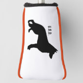 Duitse herder hond silhouet aangepaste Initialen Golfheadcover (Draai 90)