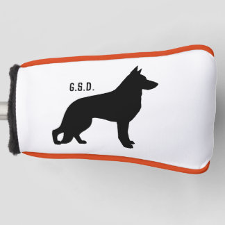 Duitse herder hond silhouet aangepaste Initialen Golfheadcover