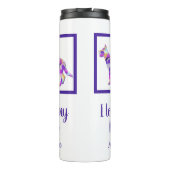 Duitse herder hond silhouet paarsPY & B Thermosbeker (Achterkant)