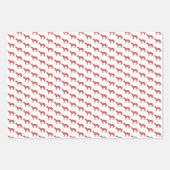 Duitse Herder Hond Silhouet Rode Merry Woofmas Inpakpapier Vel (Voorkant 3)