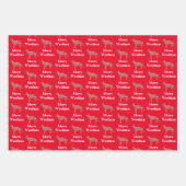 Duitse Herder Hond Silhouet Rode Merry Woofmas Inpakpapier Vel (Voorkant)