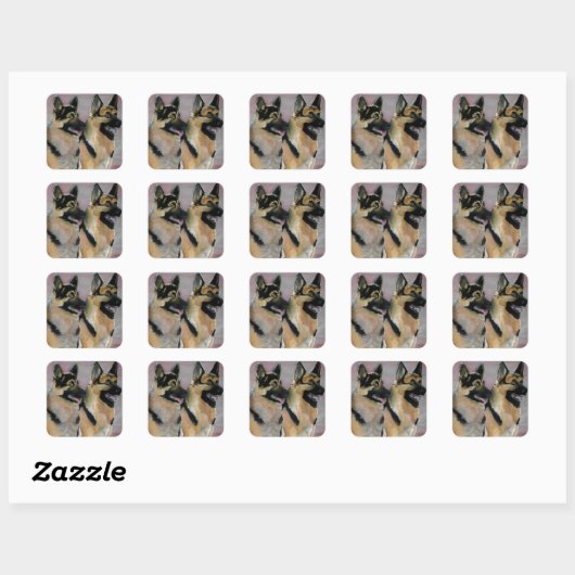 Duitse Herder Hond Stickers Kunst (Vel)