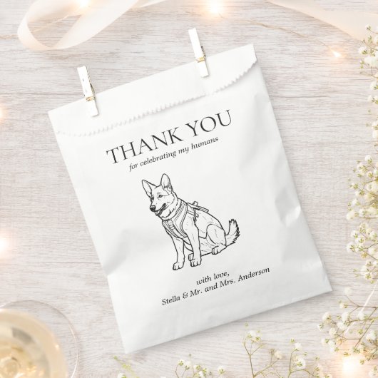 Duitse Herder Hond Treat Pet Drawing Favor Bag Bedankzakje (Geknipt)