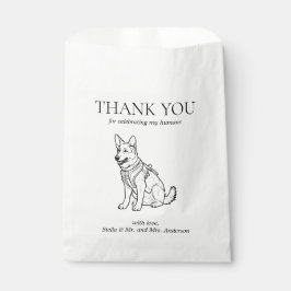 Duitse Herder Hond Treat Pet Drawing Favor Bag Bedankzakje